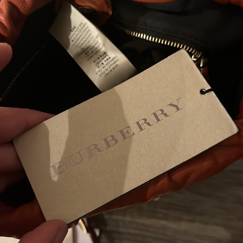 Authentic Burberry, Drawstring, Leather Shoulder … - image 7